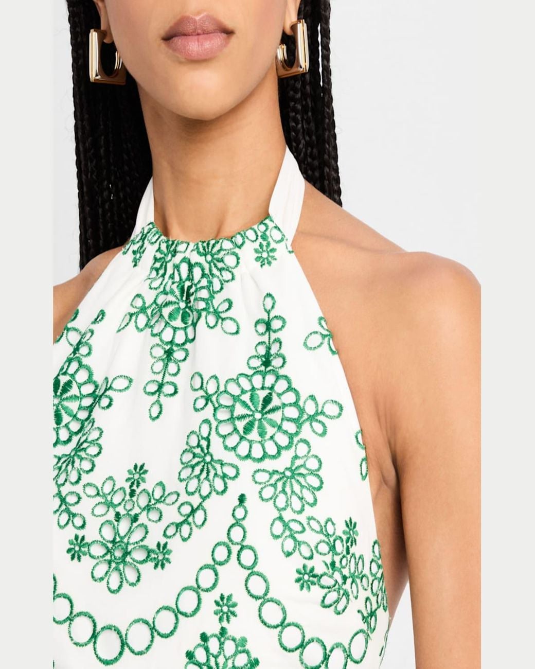 high halter neck dress Halter Criss-Cross High-Neck Keyhole Atria Dress 6816H Pale Green / XSmall main image 1