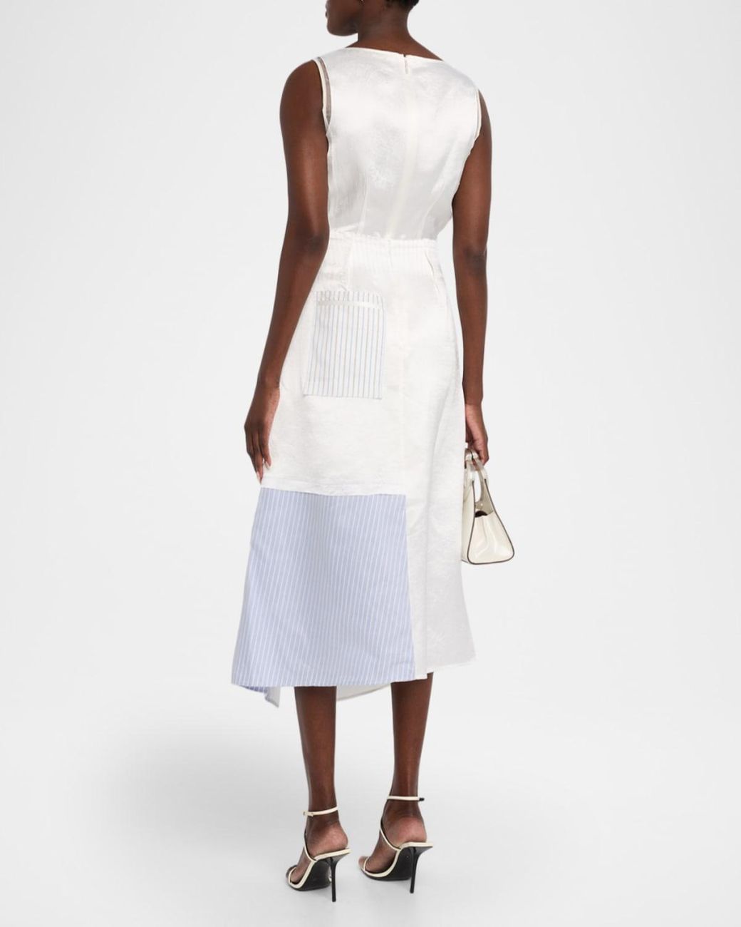 Jason Wu White X Robert Rauschenberg Patchwork Midi Dress