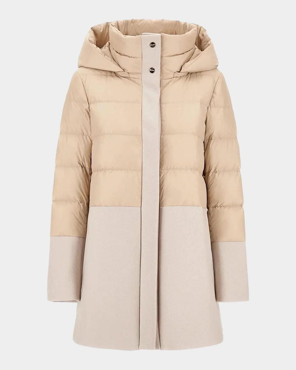 Herno Natural Woven Half Down-Fill Jacket