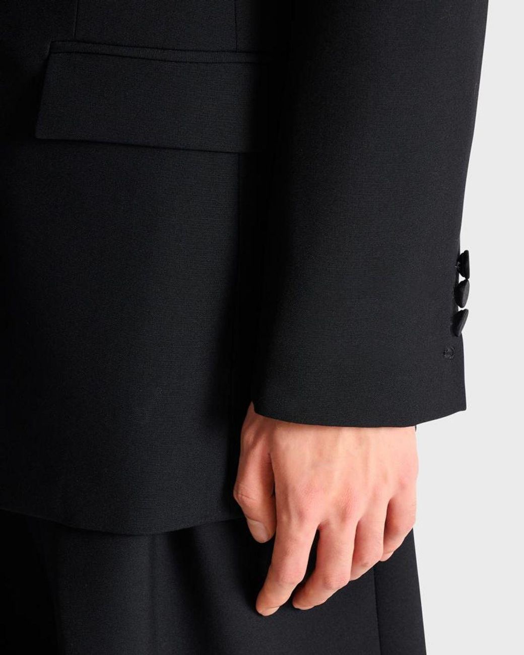 Balmain Blue Apos;S Wool Shawl Lapel Single-Button Dinner Jacket for men