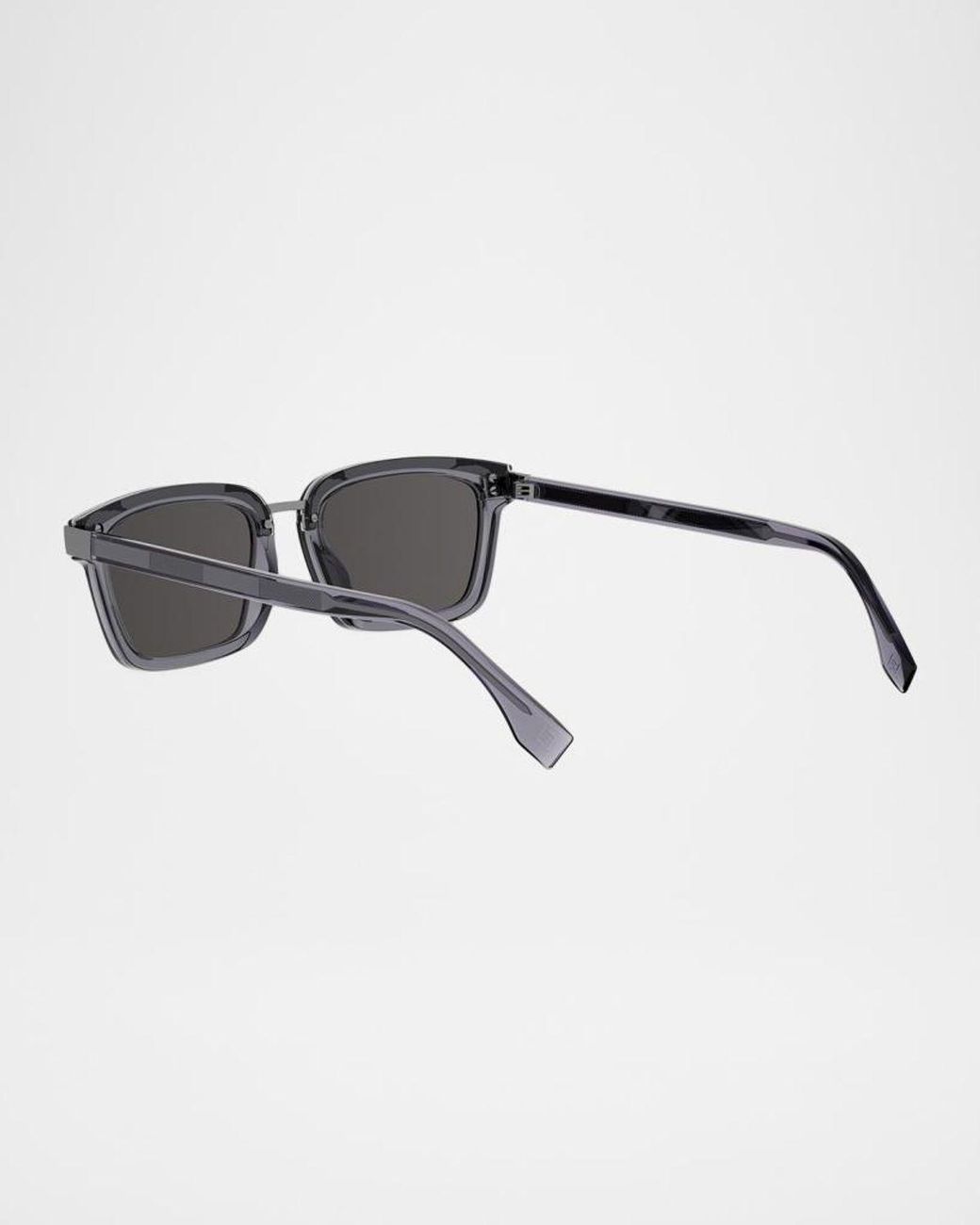 Fendi Gray Apos;S Sky Rectangular Acetate Sunglasses for men
