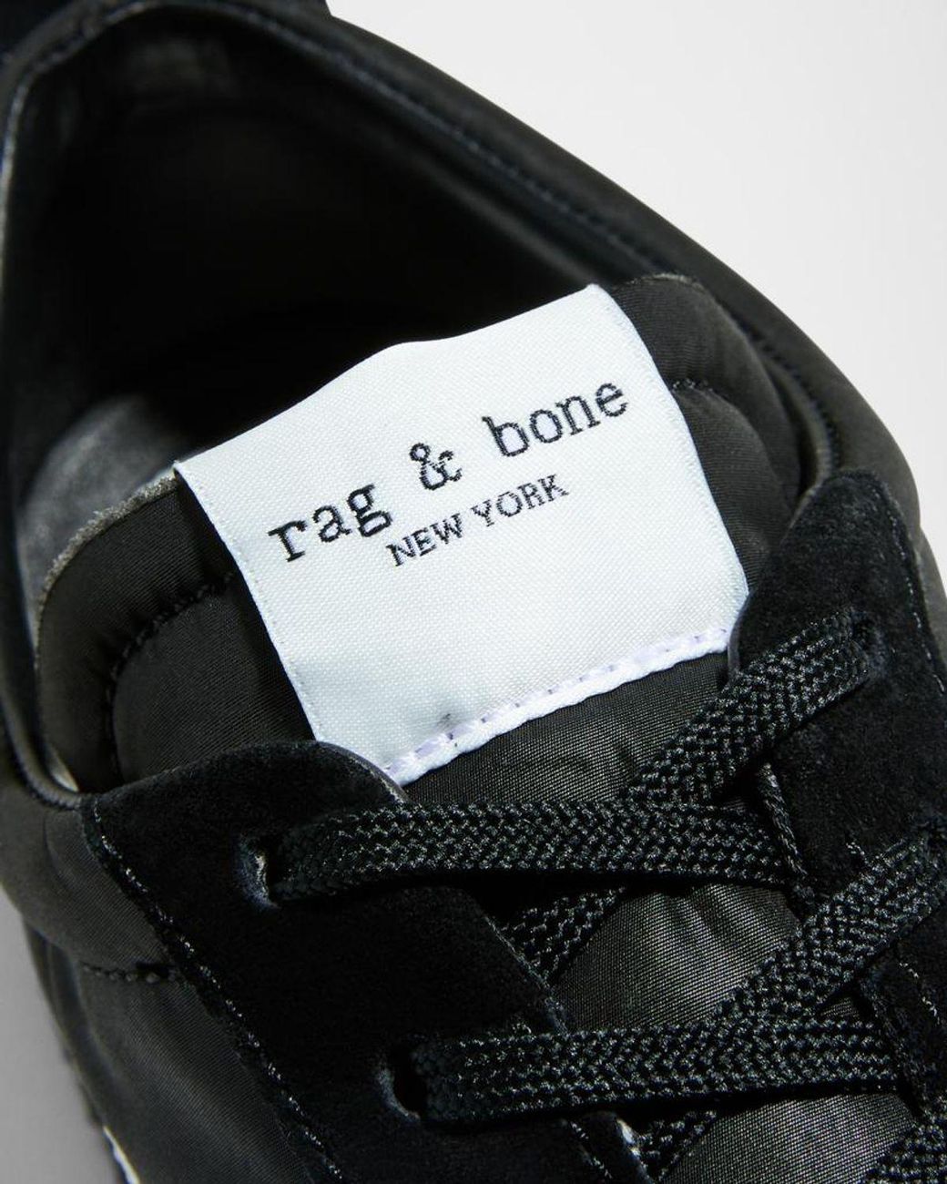 Rag & Bone Black Retro Recycled Runner Sneakers