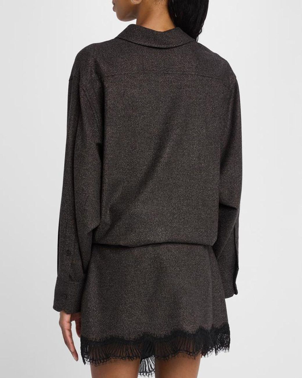 A.L.C. Black Spence Button-Front Tunic