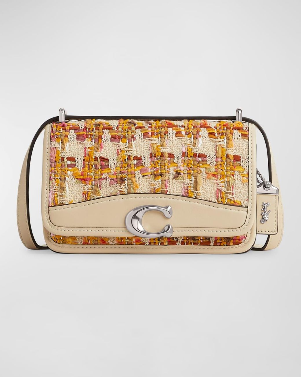 COACH Bandit Tweed Crossbody Bag in Metallic Lyst