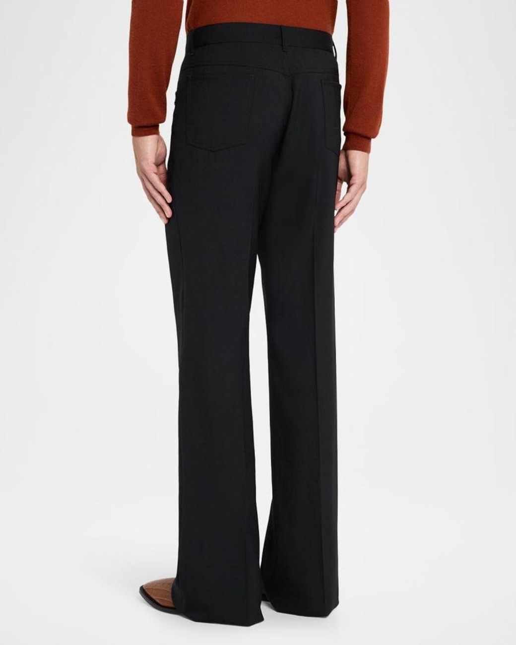 Amiri Blue Apos;S Polyester And Wool Bootcut Five-Pocket Pants for men