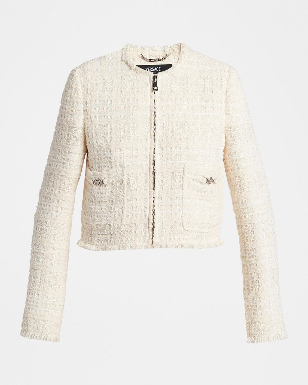 Versace Natural Informal Tweed Jacket