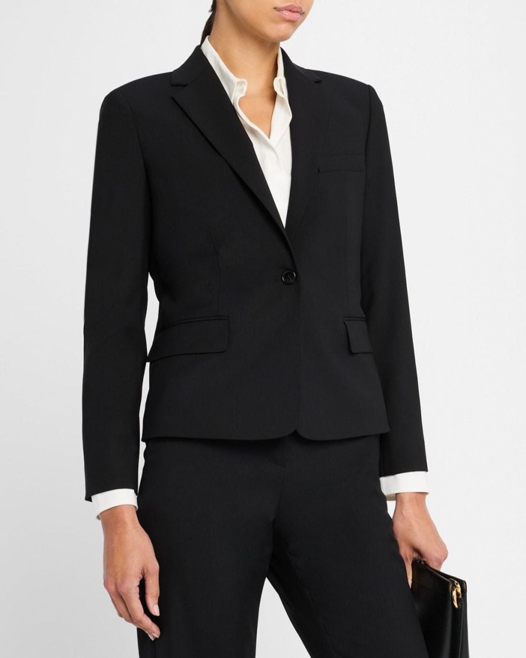 Theory Black Slim One-Button Jacket