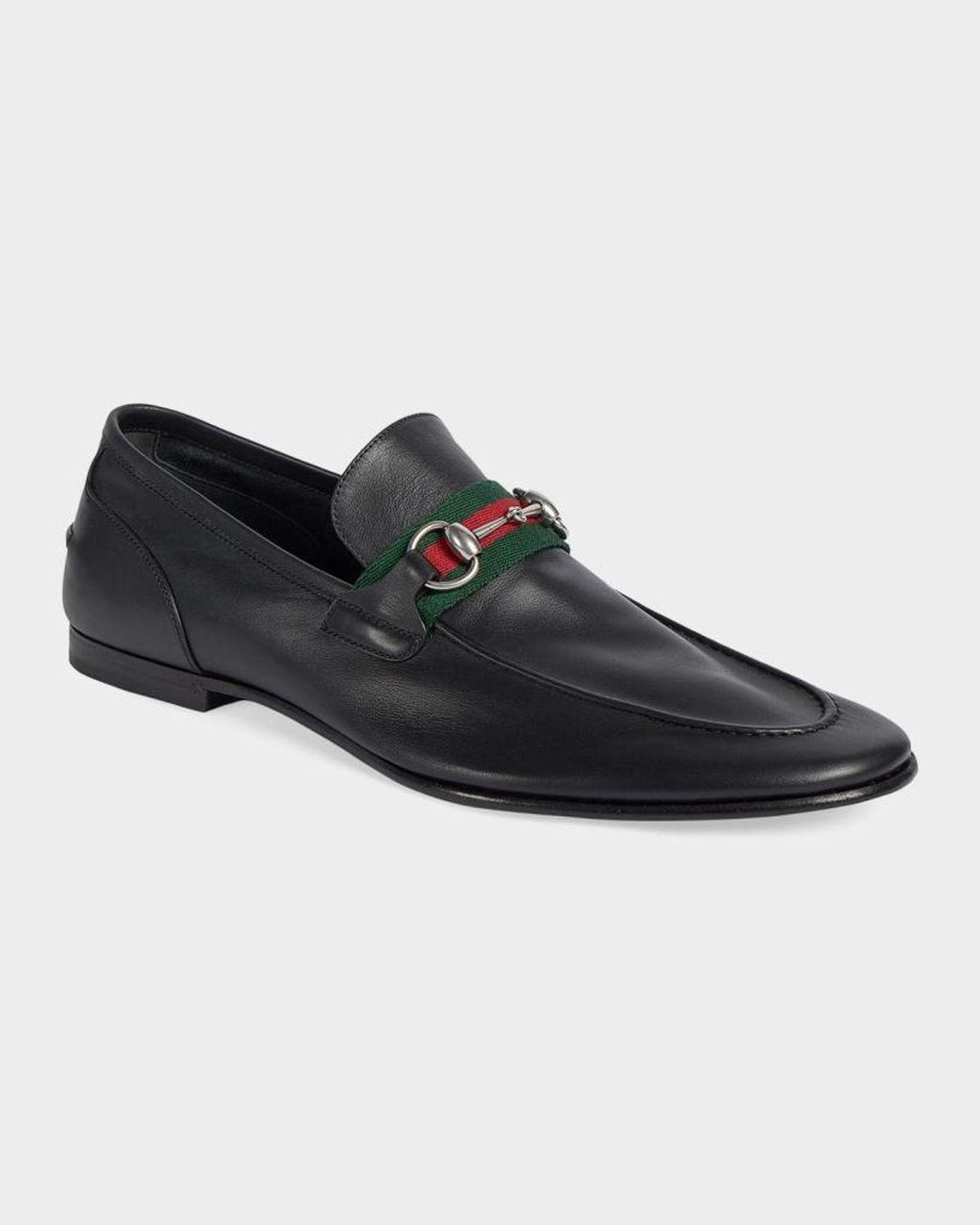 Gucci Black Apos;S Como Leather Loafers for men