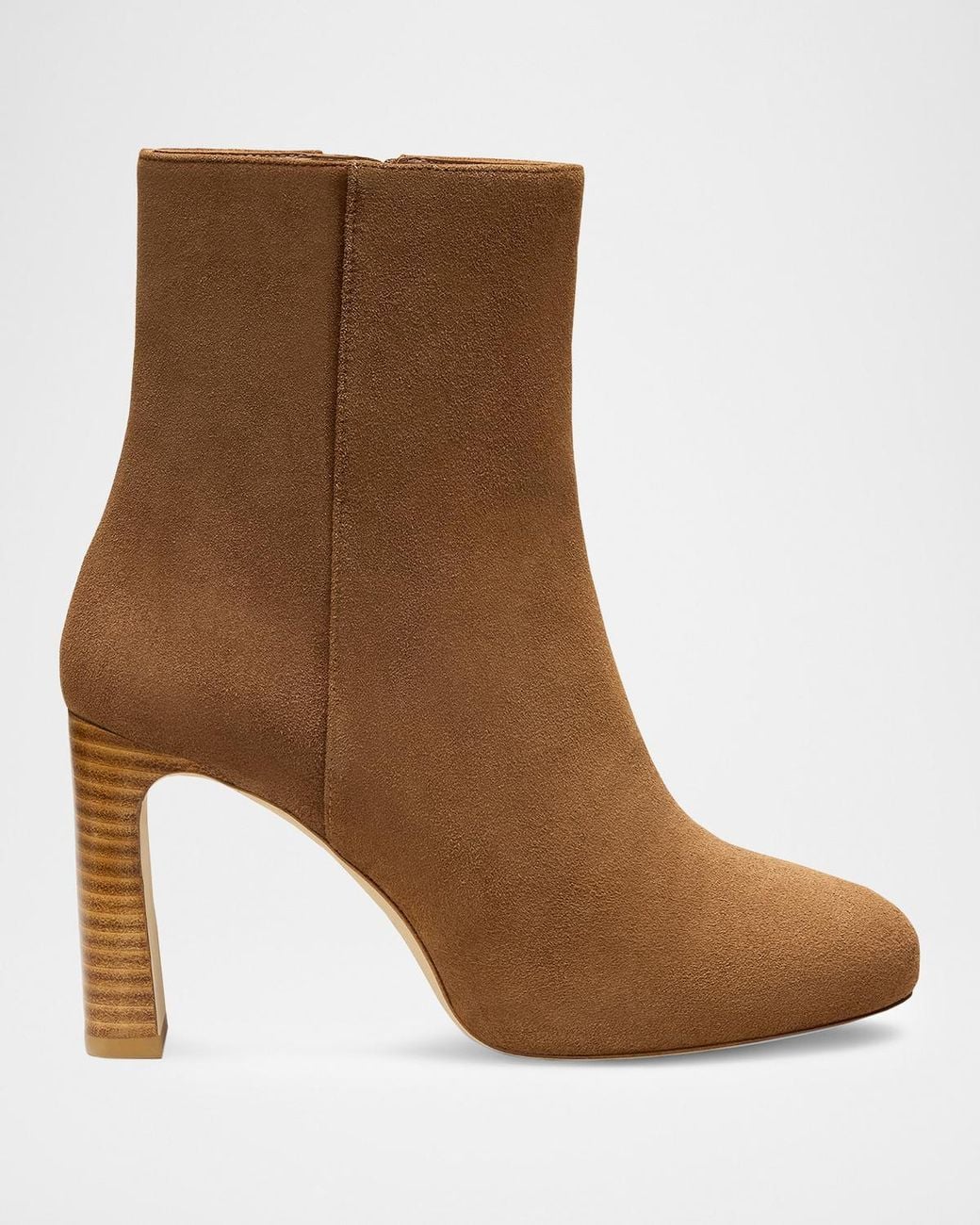 Stuart Weitzman Brown 90Mm Babette Suede Platform Booties