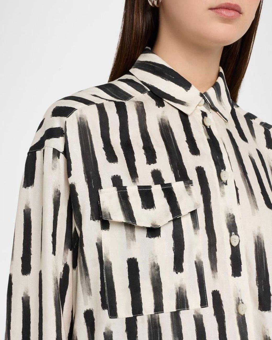Ak Studio White Robbie Button-Front Shirt