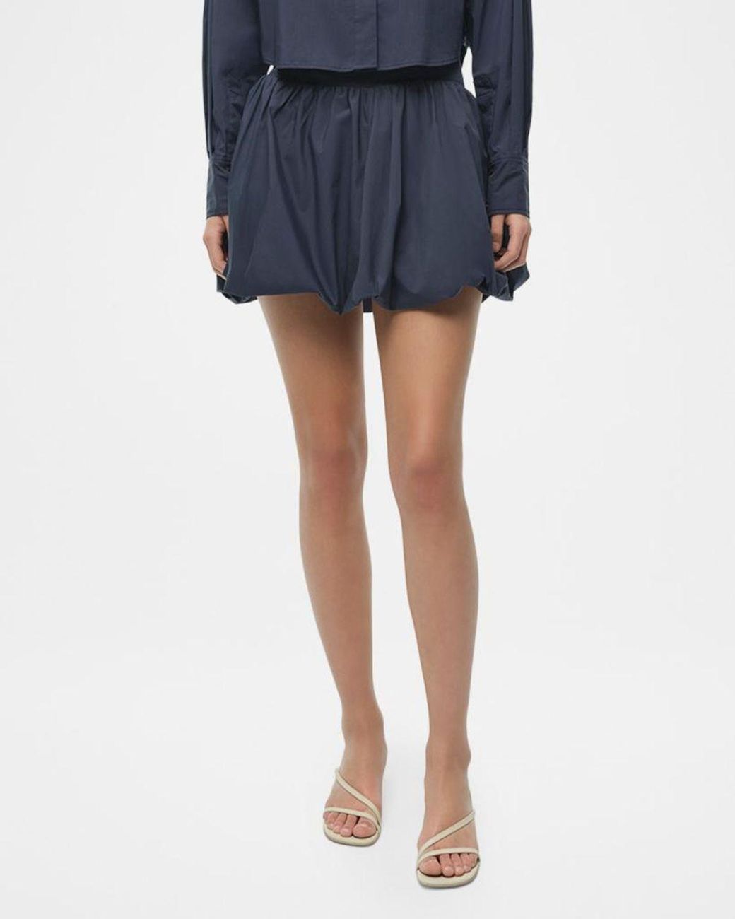 Jonathan Simkhai Blue Pippa Mini Bubble Skirt