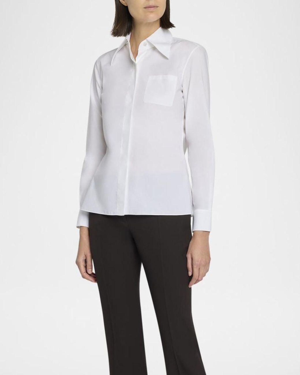 The Row White Maltika Button-Down Shirt