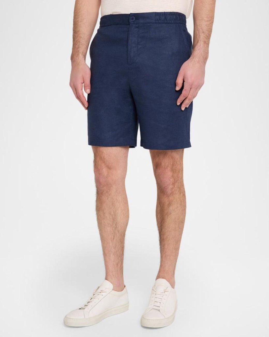 Bugatchi Blue Apos;S Aerolinen Drawstring Shorts for men