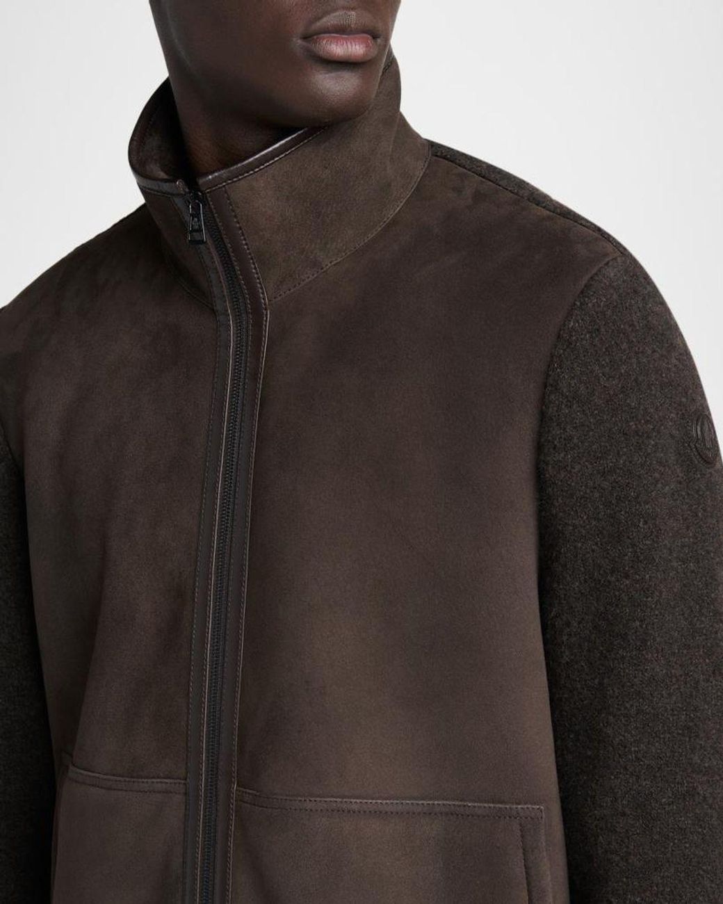 Moncler Black Apos;S Suede Jacket for men