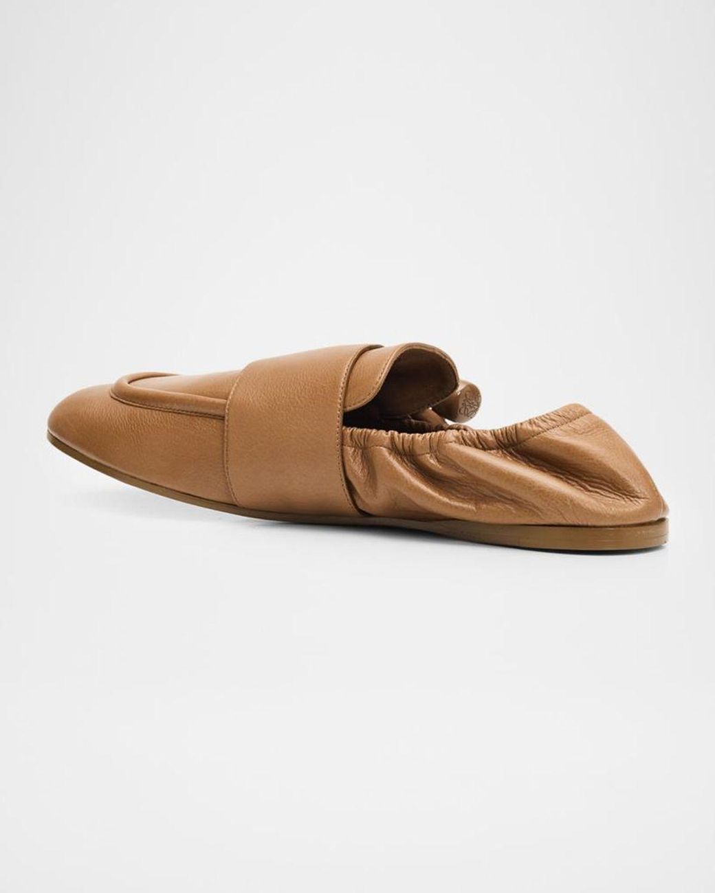 Loewe Natural Toggle Leather Loafers