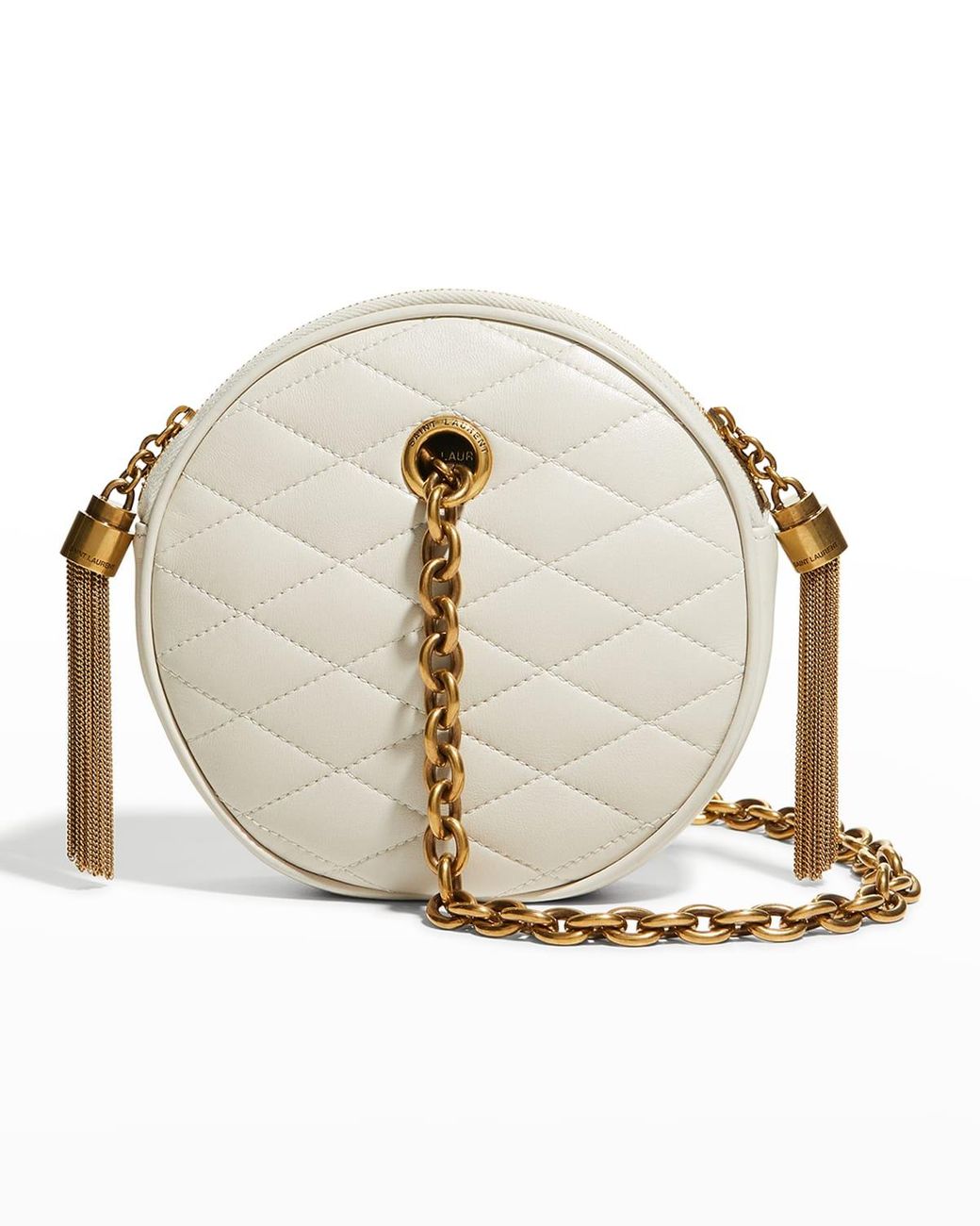 Saint Laurent Le Maillon Round Tassel Chain Crossbody Bag in