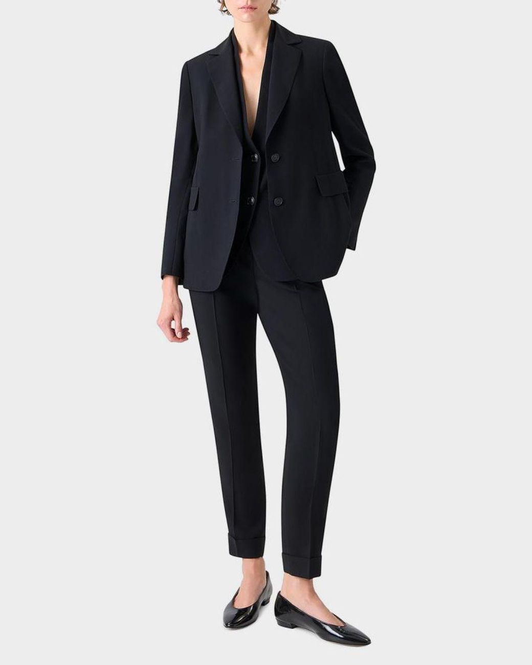 Akris Blue Malik Cool Wool Single-Breasted Jacket