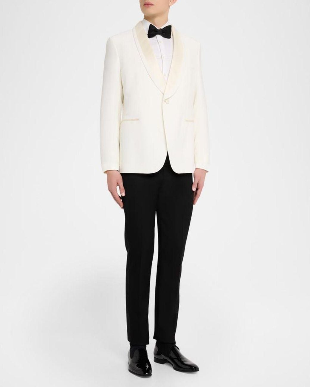 Brioni White Apos;S Trevi Single-Breasted Wool Dinner Jacket for men