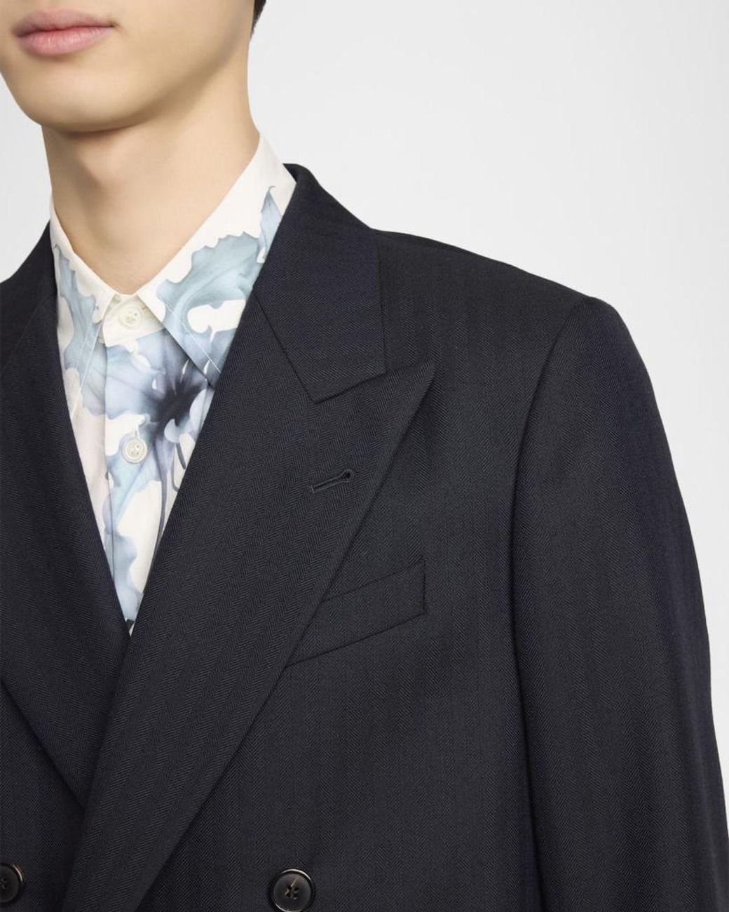 Dries Van Noten Blue Apos;S Buforden Double-Breasted Wool Jacket for men