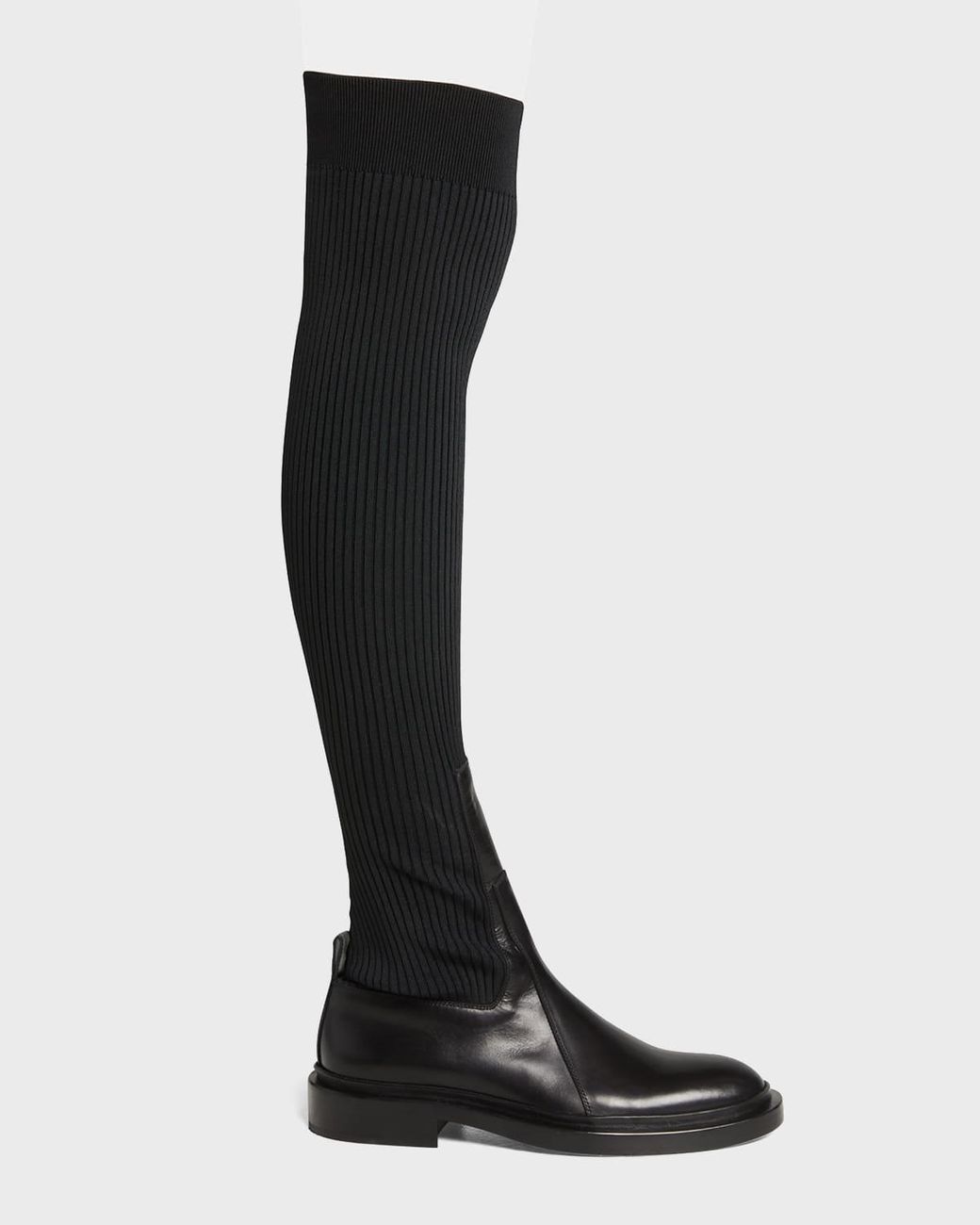 Jil Sander Royal Calfskin Overtheknee Sock Boots in Black Lyst