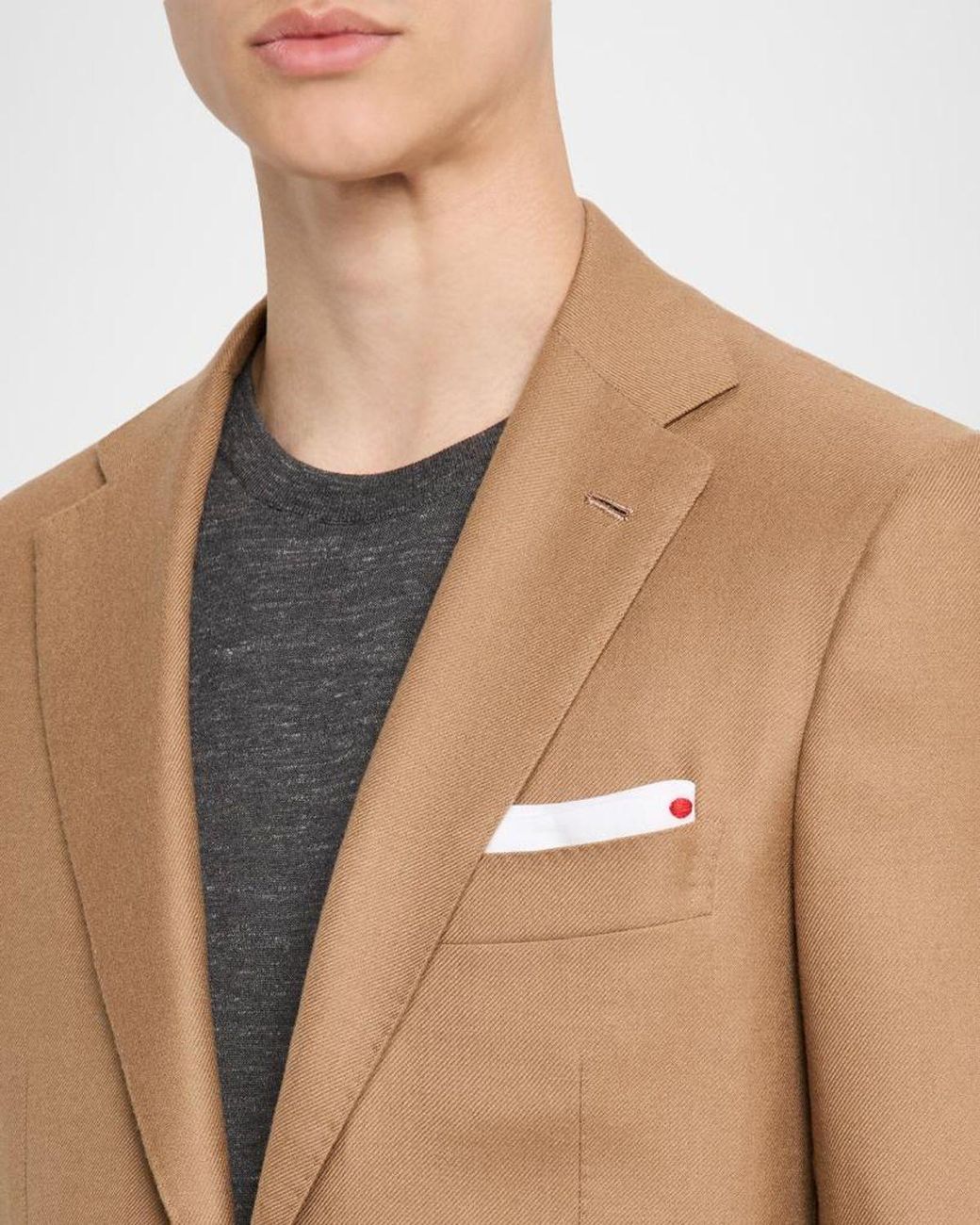 Kiton Natural Apos;S Soft Cashmere Single-Breasted Blazer for men