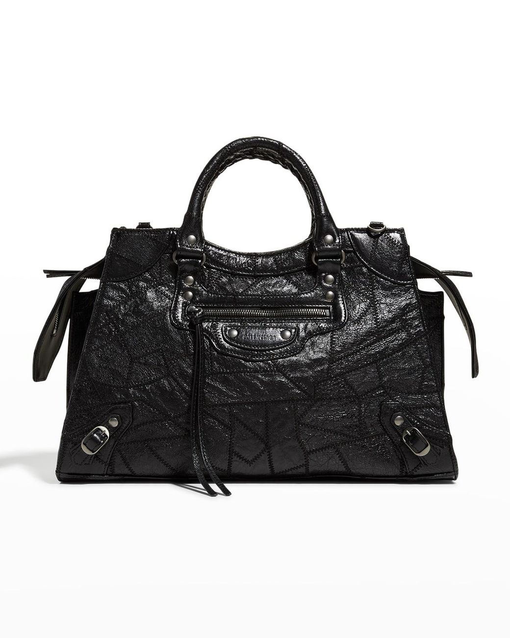Belønning Annoncør Gulerod Balenciaga Neo Classic City Patchwork Satchel Bag in Black | Lyst