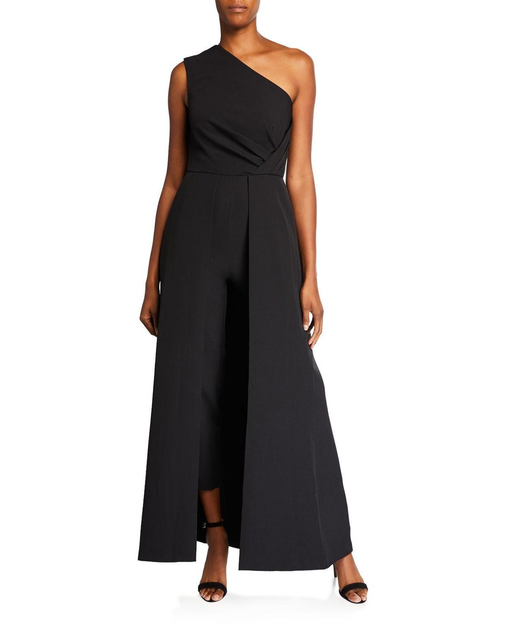 kay unger one shoulder jumpsuit
