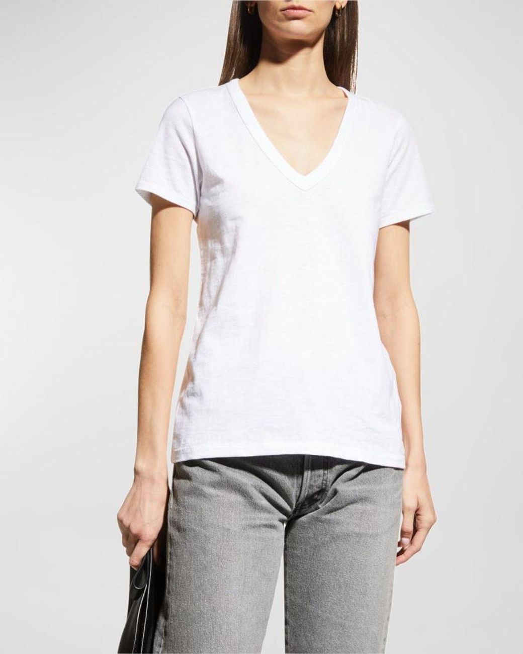 Rag & Bone White The Vee Basic T-Shirt