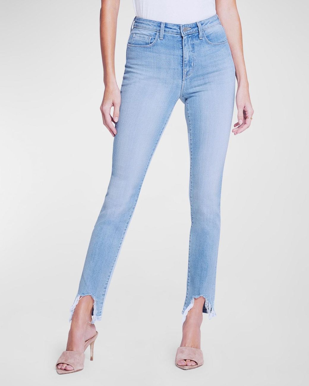 L'Agence Bowen High-rise Skinny Jeans in Blue | Lyst