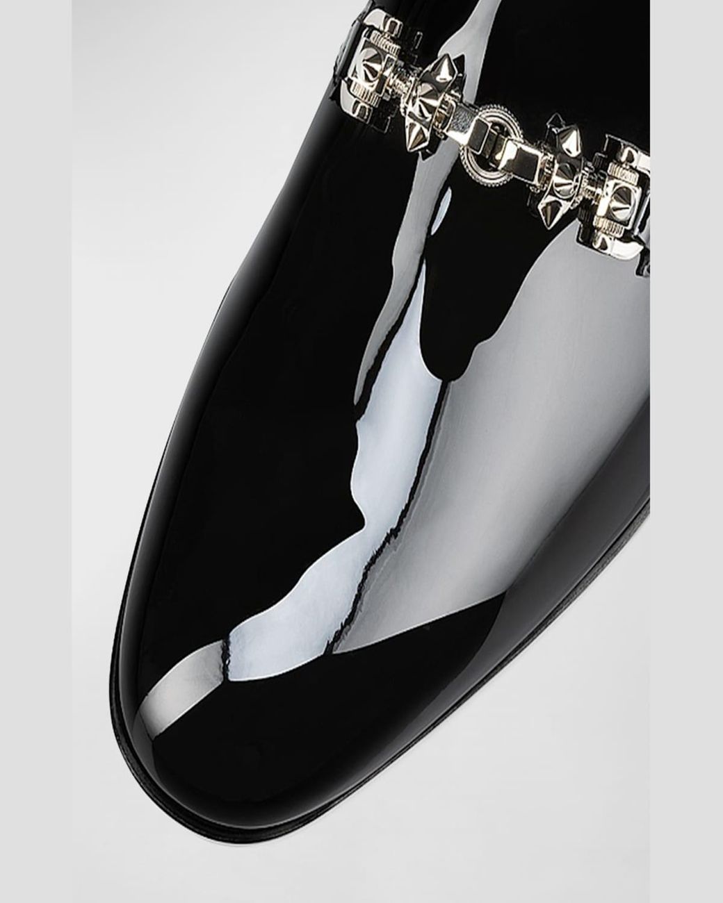 Christian Louboutin Equiswing Patent Bit Loafers in Black  display picture 3