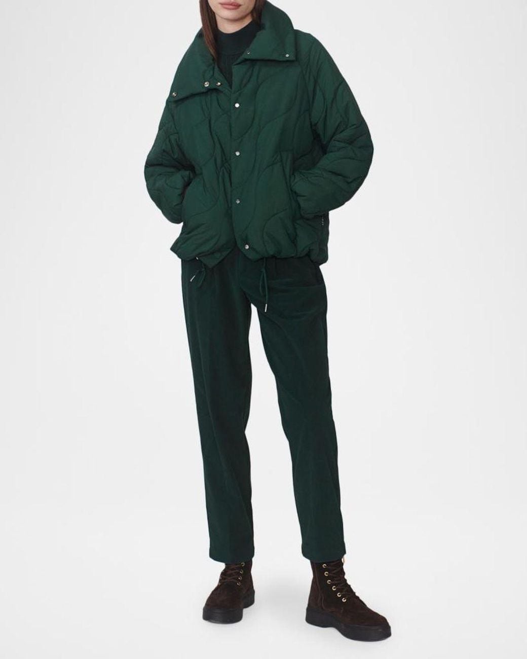 Varley Green Fabia Quilted Jacket