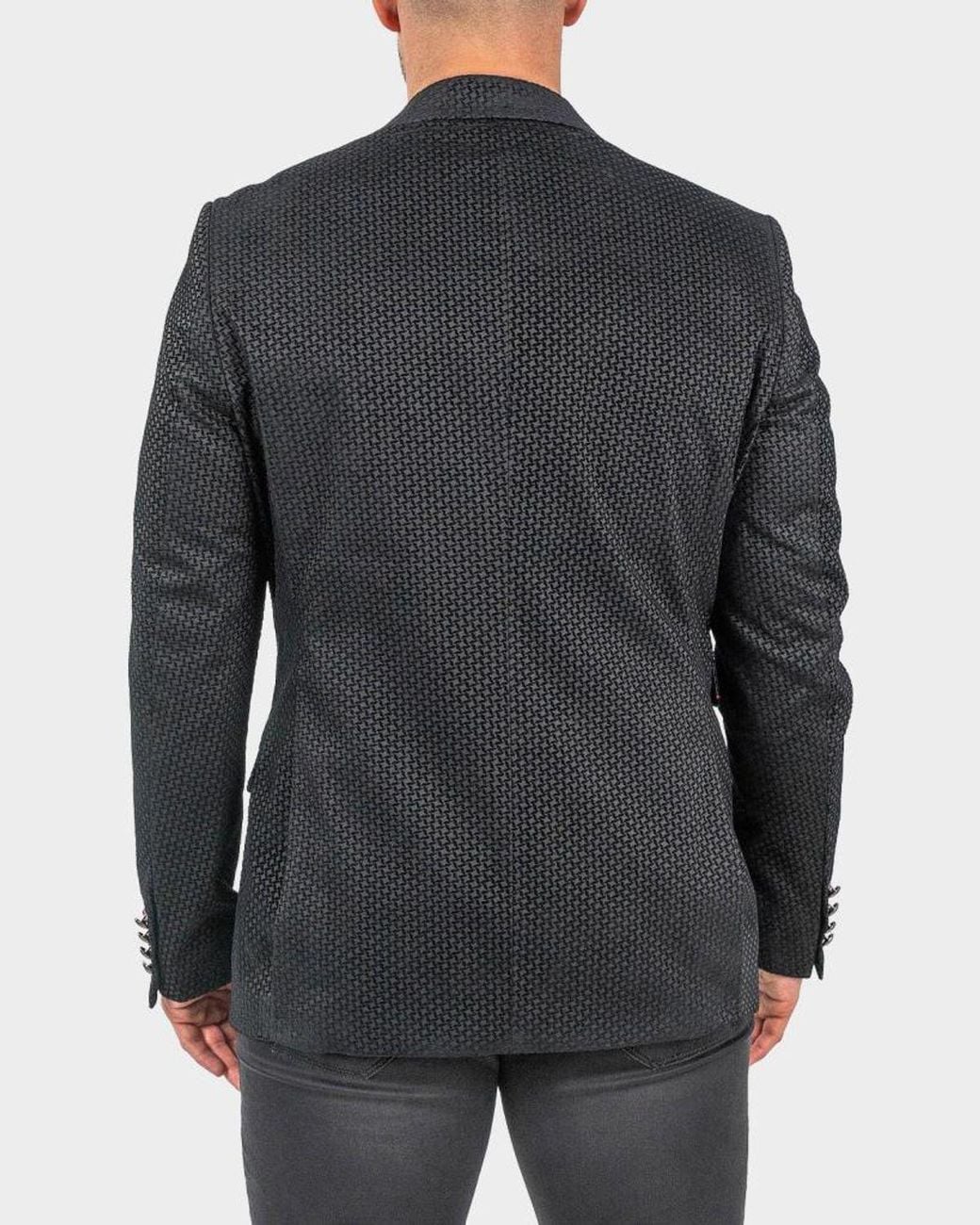 Maceoo Gray One-Button Blazer for men