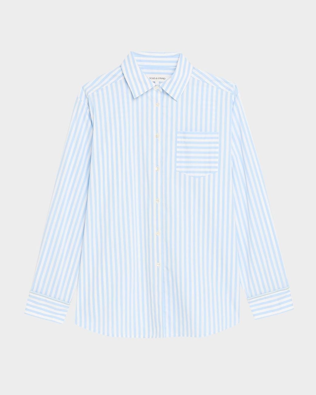Solid & Striped Blue The Avril Striped Button-Front Shirt