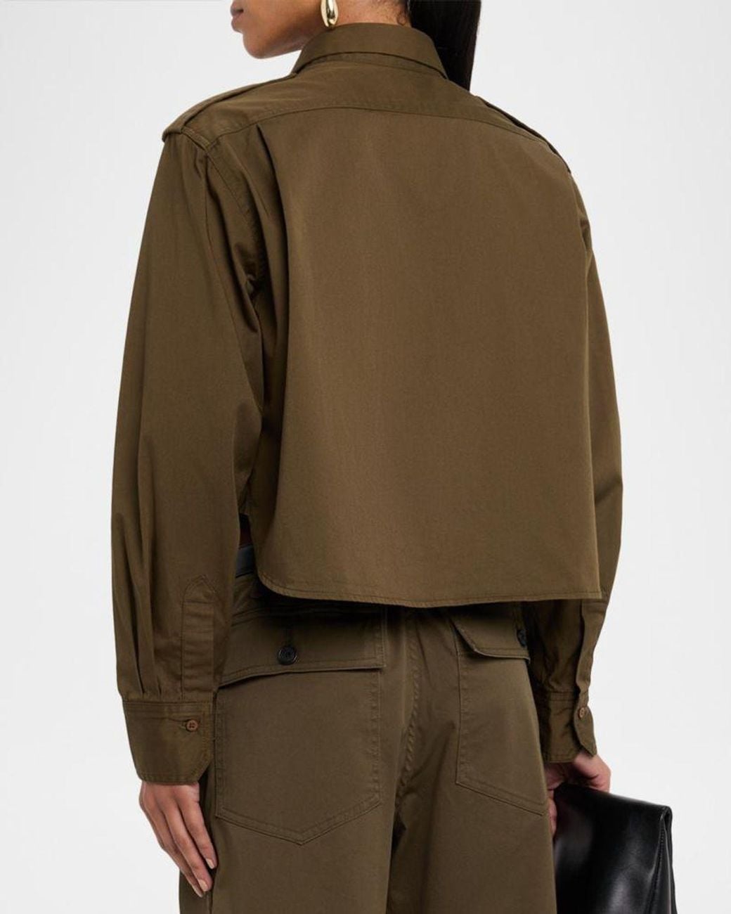 A.L.C. Green Nico Button-Front Shirt