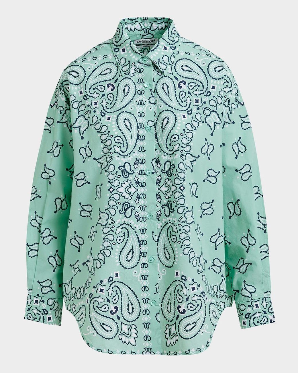 Essentiel Antwerp Histende Bandana-Printed Cotton Shirt in Blue | Lyst