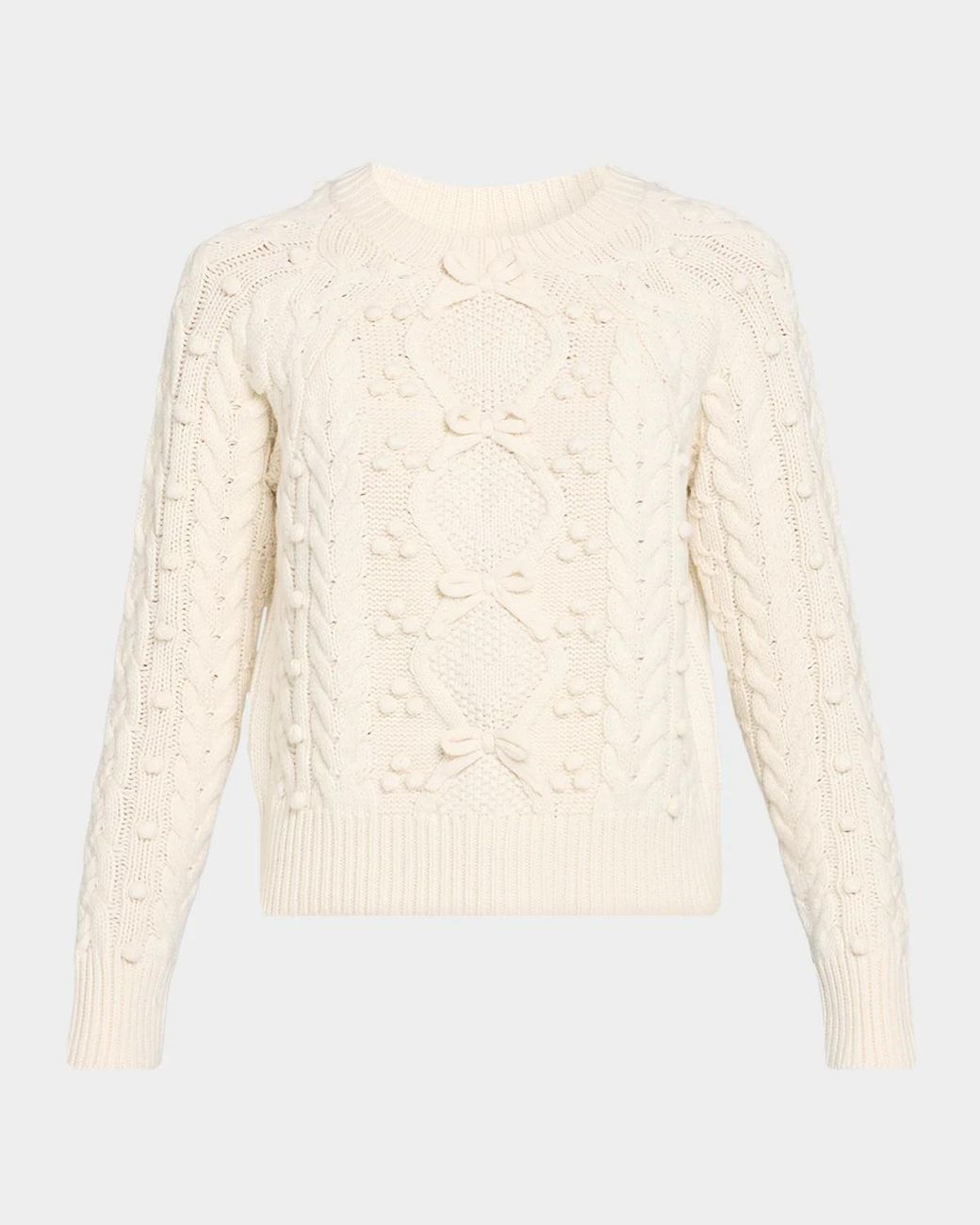 LoveShackFancy Natural Mavelle Wool-Blend Sweater