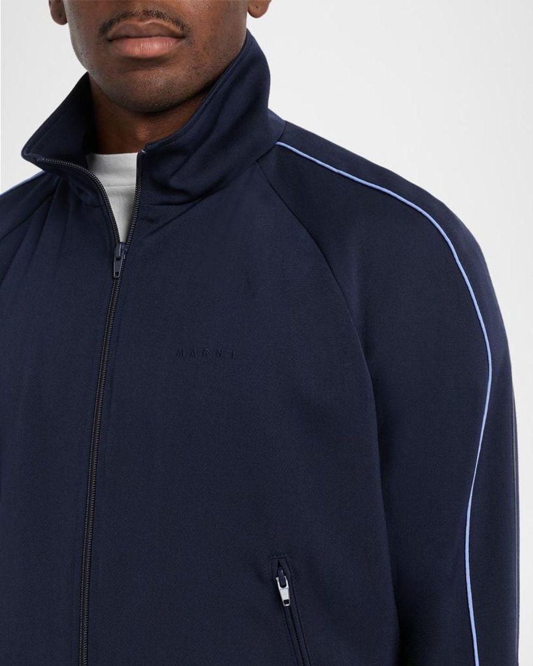 Marni Blue Apos;S Wool Zip Track Jacket for men