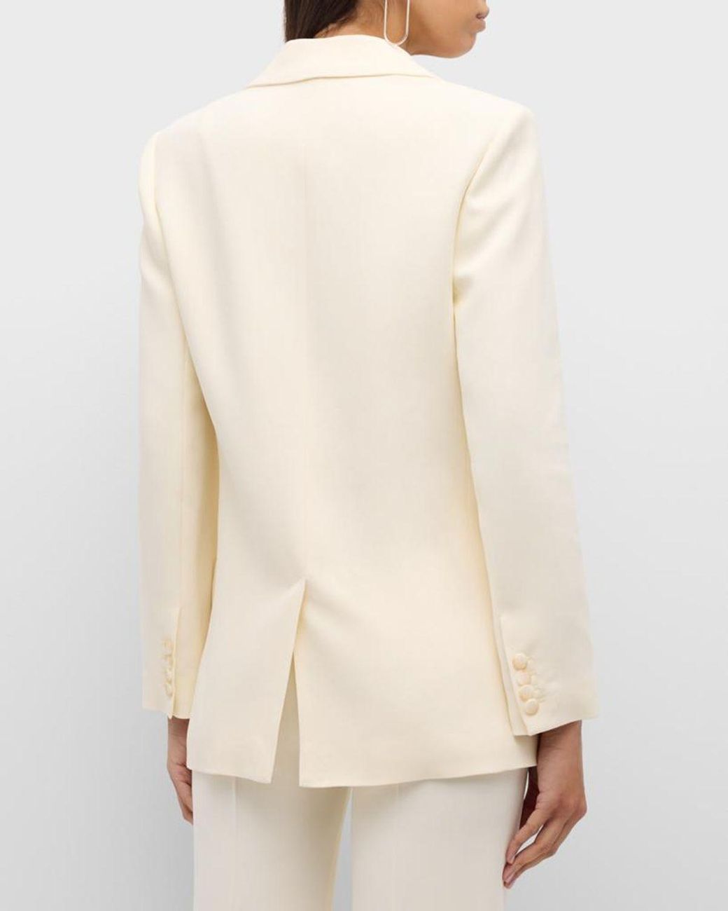 Joseph White Jackie Single-Breasted Cady Jacket