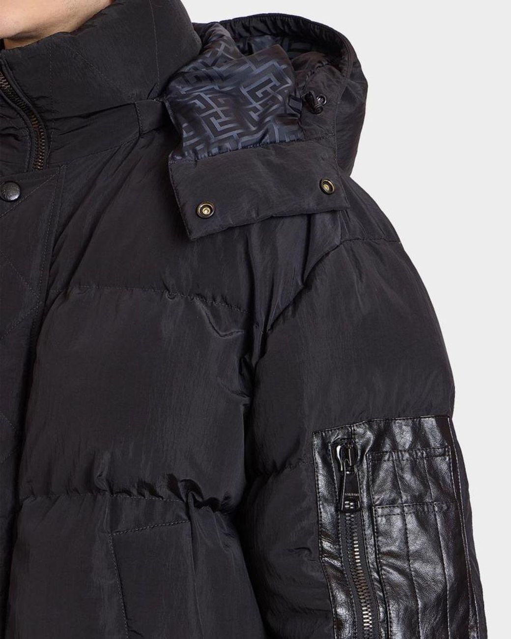 Balmain Black Apos;S Quilted Puffer Down Jacket for men