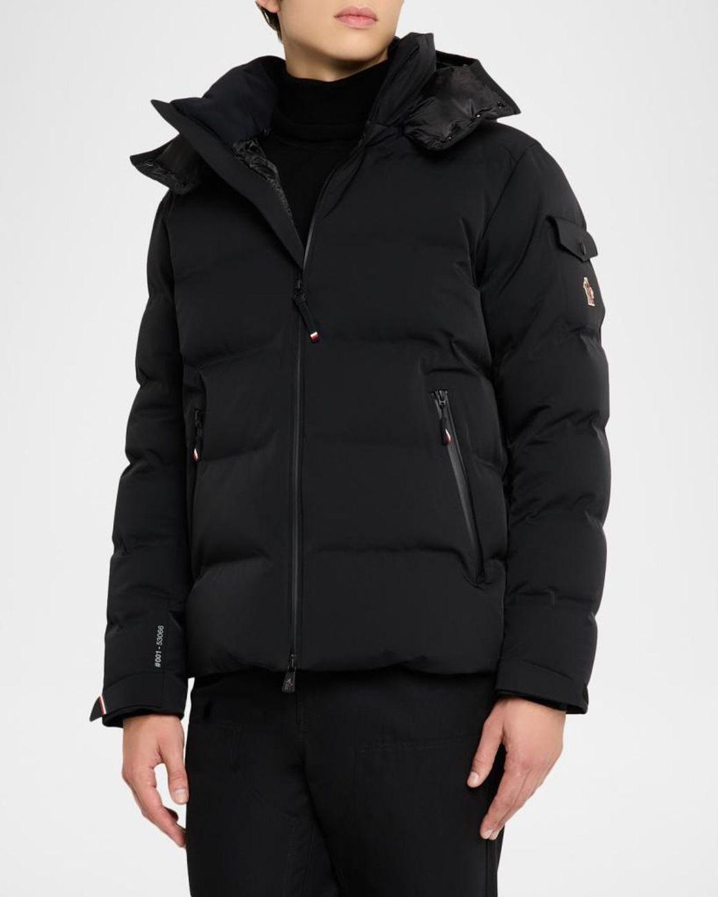 Moncler Blue Apos;S Stretch Nylon Montgetech Puffer Jacket for men
