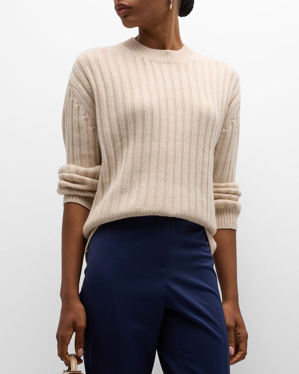 Twp Boy Ribbed Crewneck Sweater In Wool in Blue | Lyst