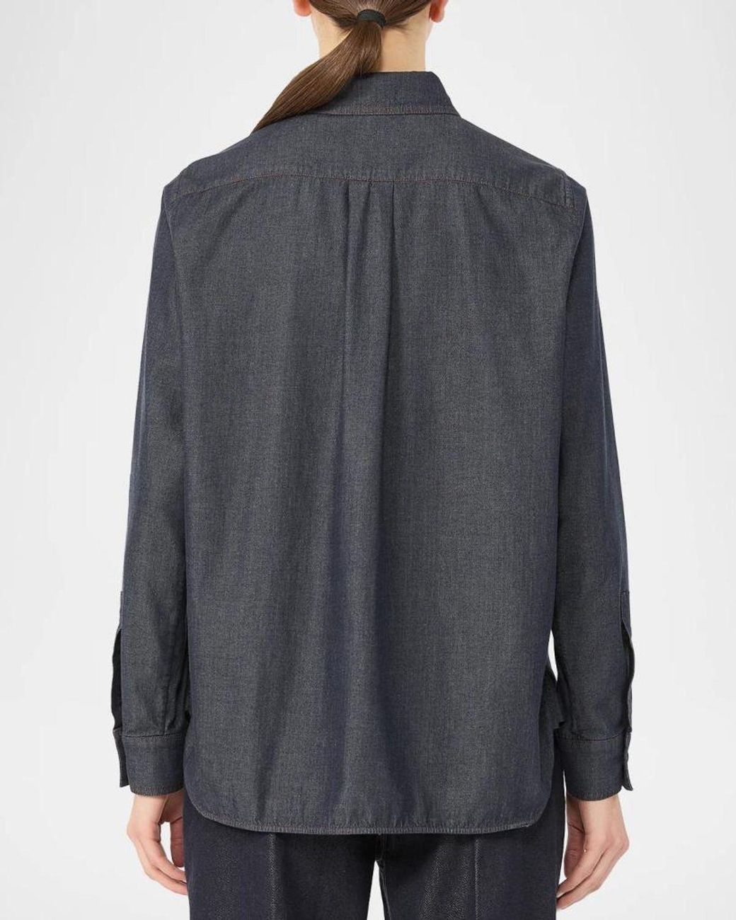 Max Mara Blue Denim Button-Down Shirt