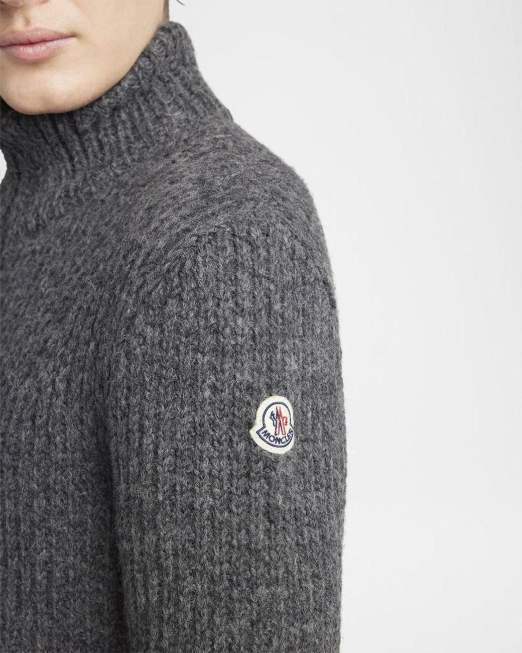 Moncler Gray Apos;S Ribbed Full-Zip Sweater for men