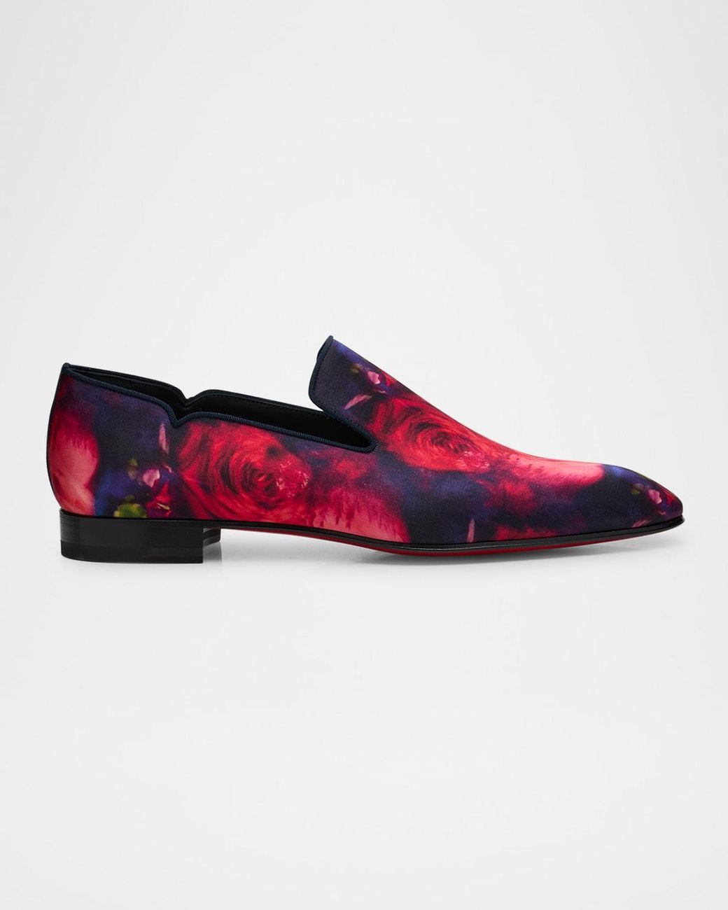 Men\'s Christian Louboutin, dandy chick roses, satin loafers size 43 made Italy Christian Louboutin Men main image 2