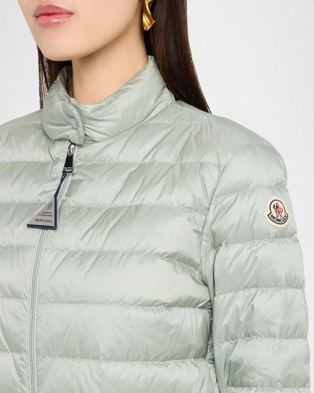 Moncler Gray Lans Short Down Jacket
