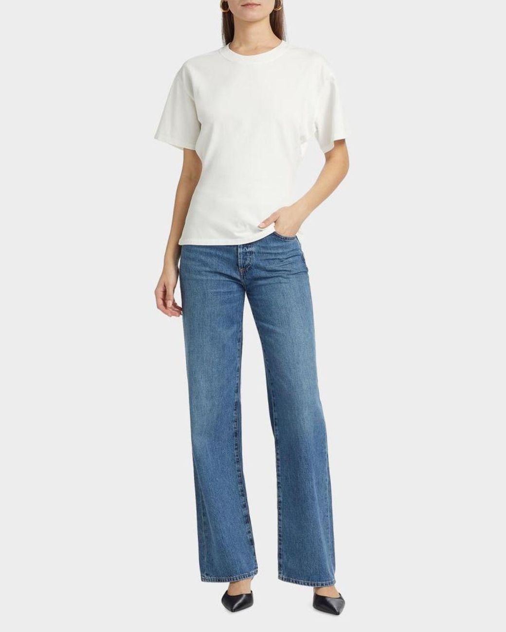 EB DENIM White Eero Cotton Tee