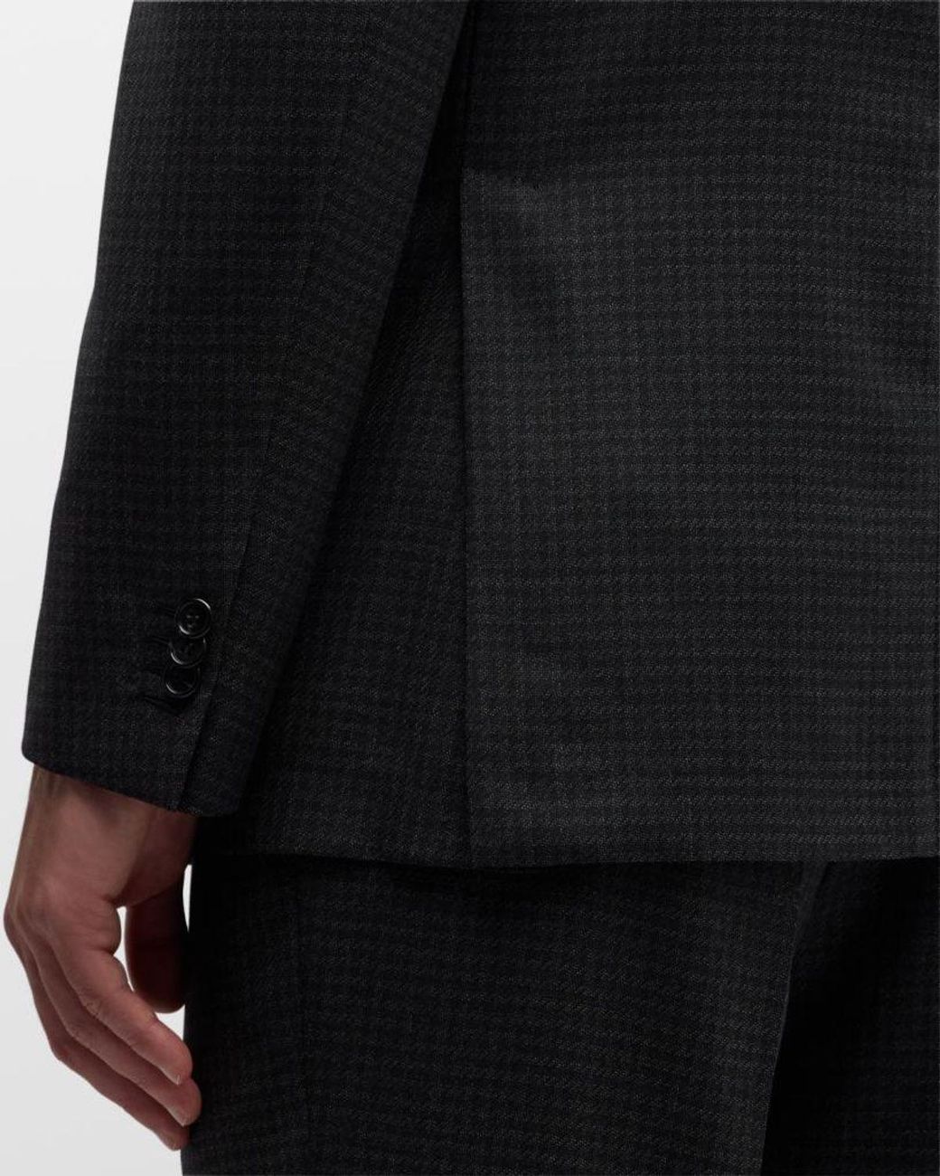 Brioni Black Apos;S Wool Houndstooth Suit for men