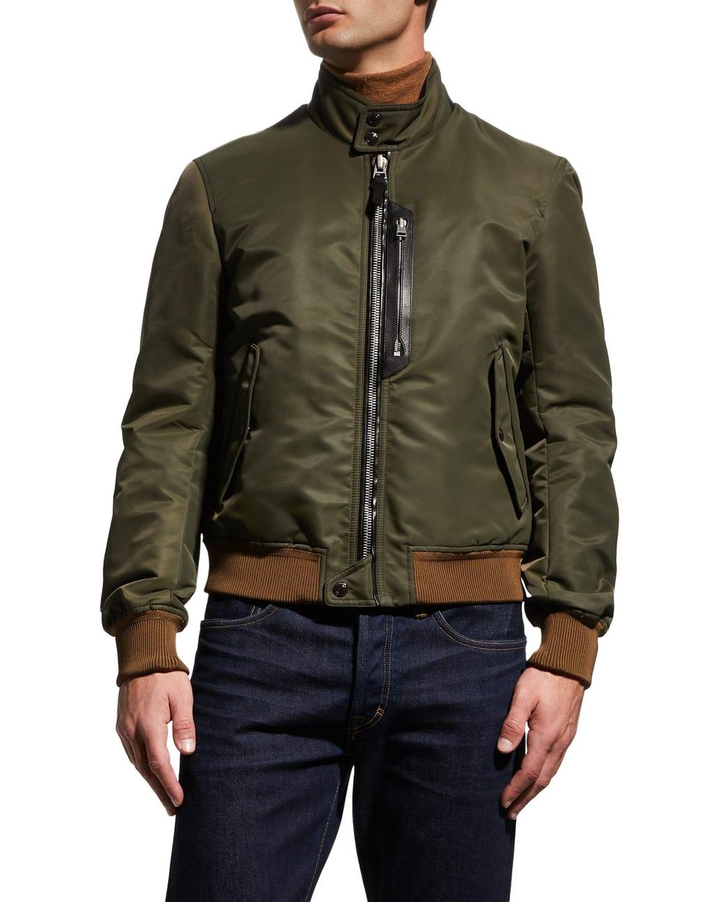 Tom Ford Ovatta-filled Compact Aviator Blouson in Green for Men | Lyst