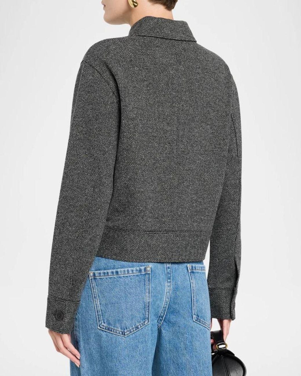 Vince Gray Boxy Marled Jacket