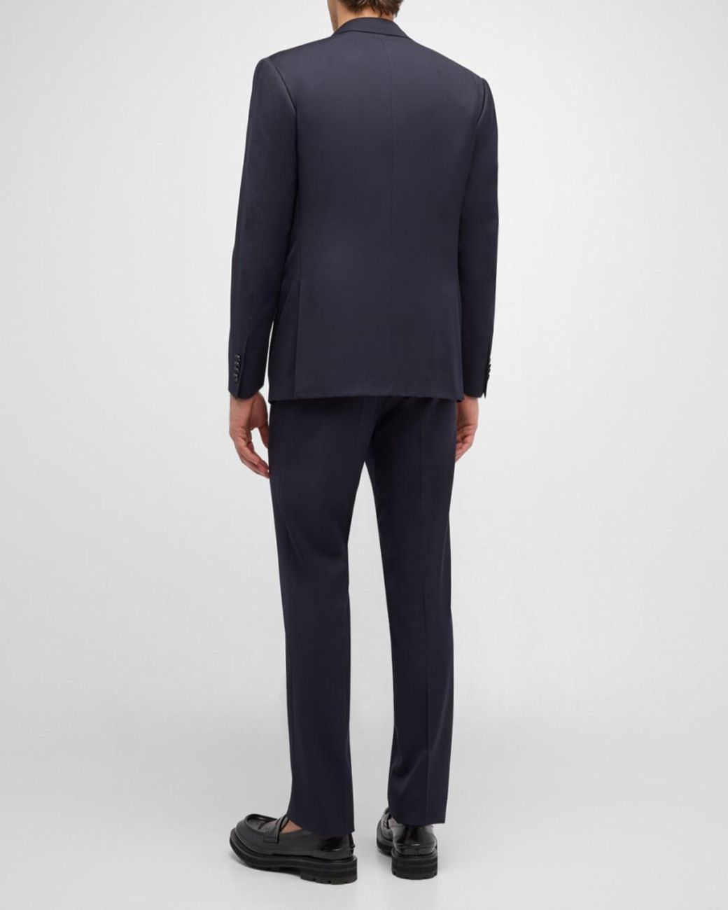 Corneliani Blue Apos;S Solid Wool Leader Suit for men